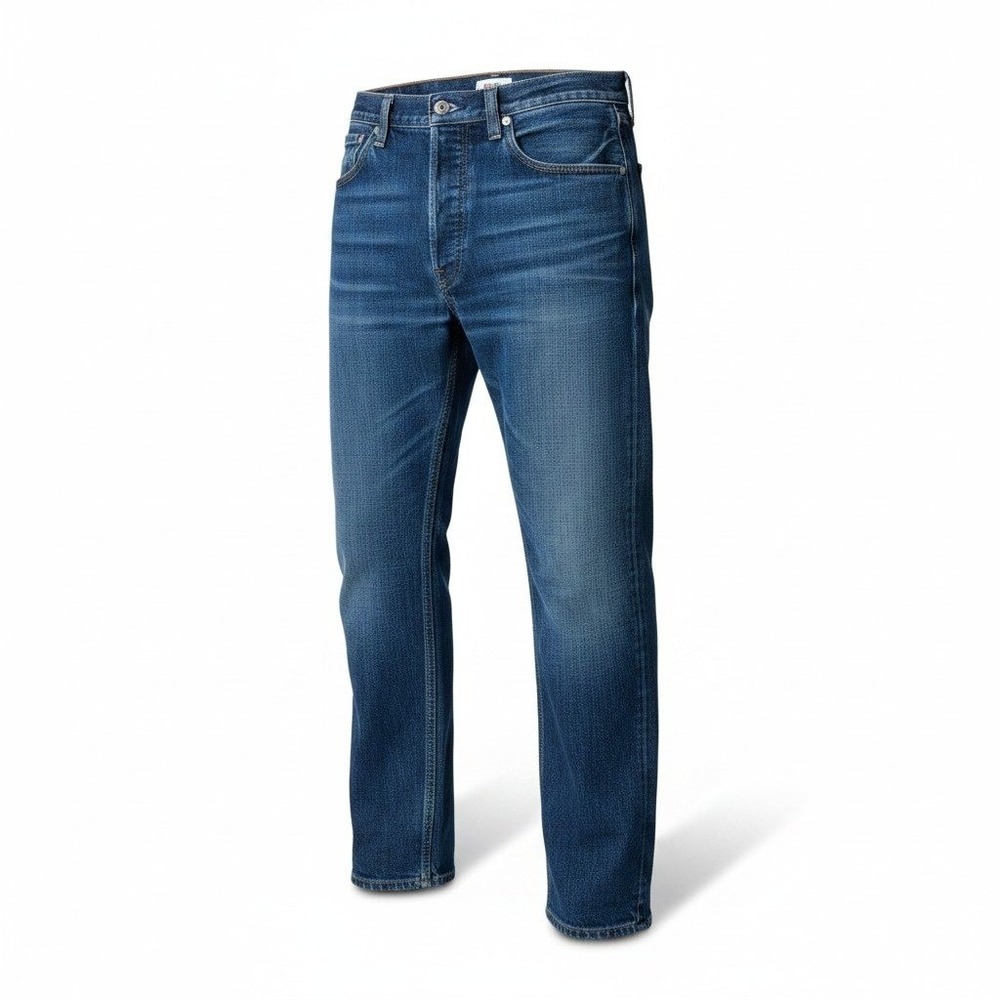 Levis 501 Mens Original Straight Leg Button Fly Jeans Medium Wash Blue W34 L29